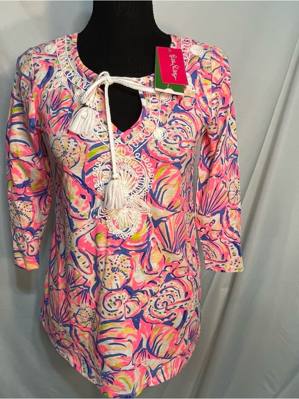 Lilly Pulitzer Holly Top Multi  Shell Of A Time Size XS. Pink blue NEW NWT